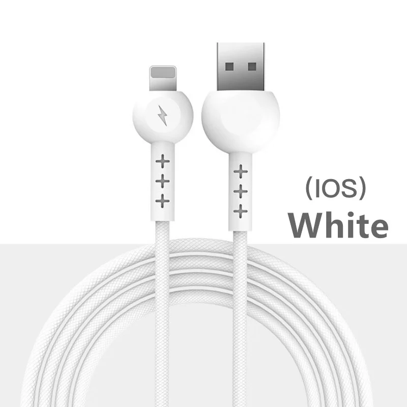2.1A Быстрая зарядка USB кабель для iphone Тип C зарядное устройство Шнур для Xiaomi huawei LG микро Зарядка USB для samsung данных USB кабель - Цвет: For i0S White