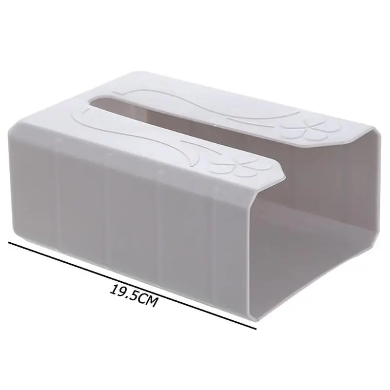 Universal Tissue Paper No Drilling Save Space Portable Storage Box for Home Kitchen Office Interior Car Case White Grey Beige
