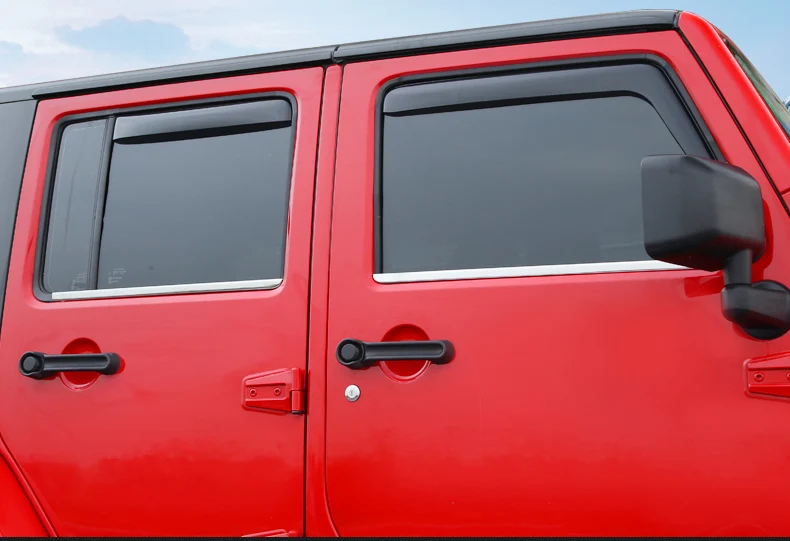 Нержавеющая сталь снаружи подоконник крышка планки для Jeep Wrangler(JK) 2007- 2009 2010 2011 2012 2013