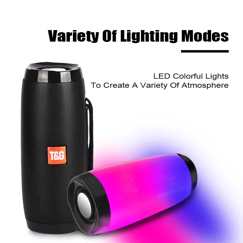 Светодиодный Портативный Bluetooth Динамик Водонепроницаемый fm радио Беспроводной Бумбокс Мини Колонка басовый сабвуфер mp3 USB компьютера ТВ звуковая панель с реверсивным звуковым коробка