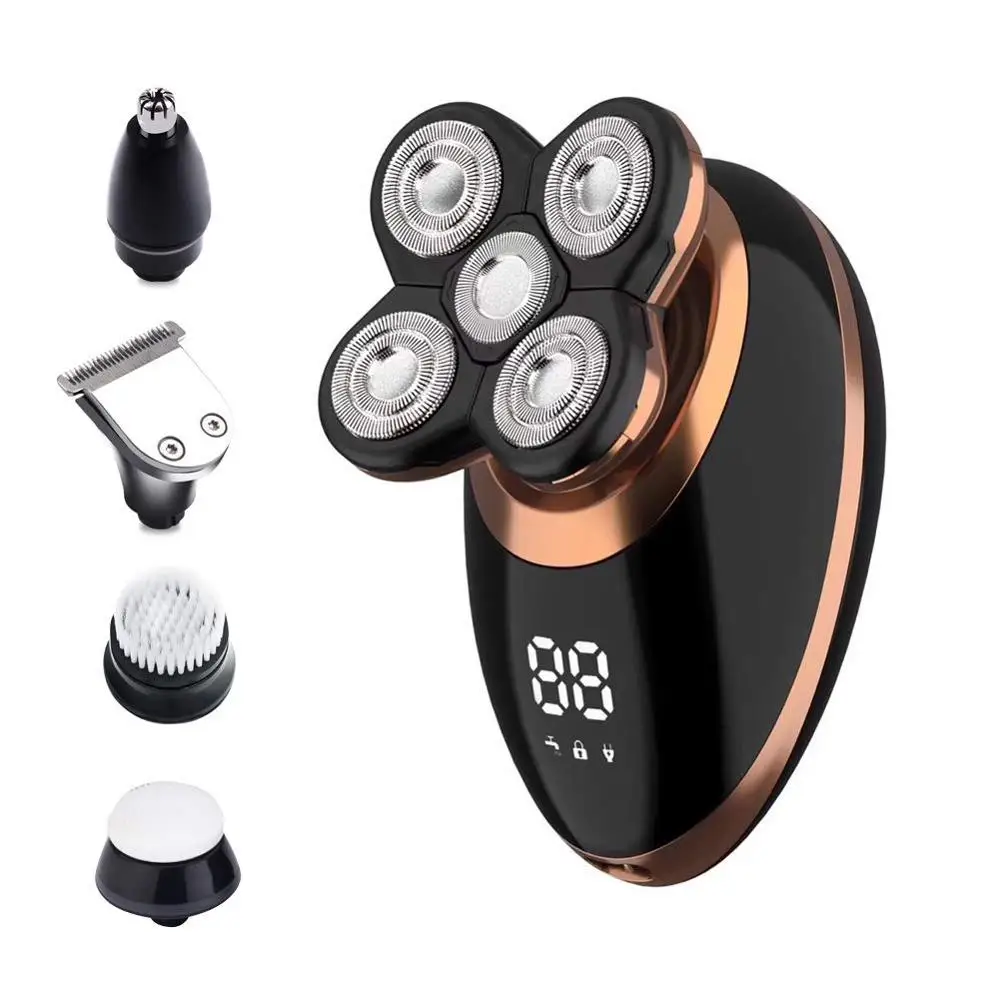 

Five Blade Electric Shaver Rechargeable Electric Beard Trimmer Shaving Machine for Men Beard Razor Wet-Dry Dual Use Washable