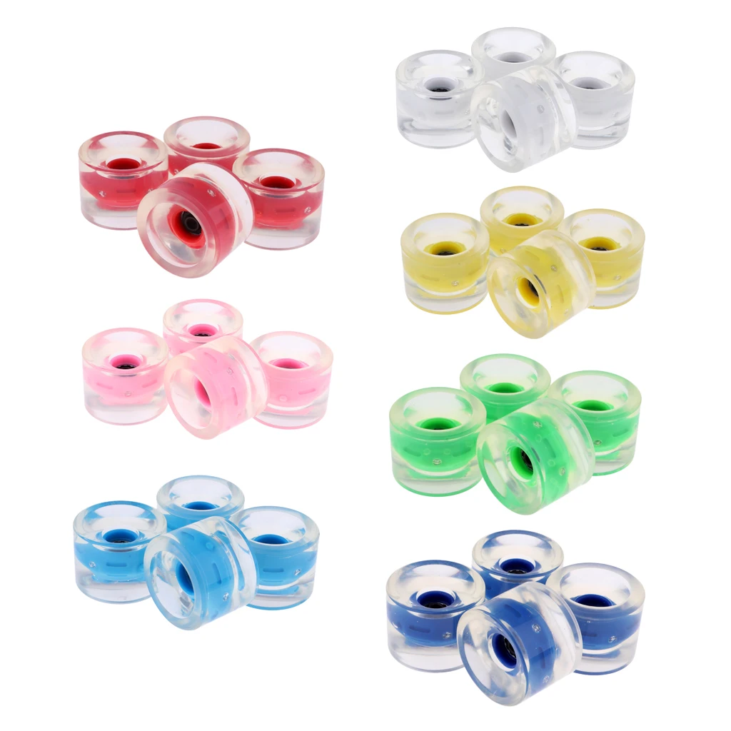 4pcs 70mm Light Up Skateboard Longboard Wheels Glow At Night 78A