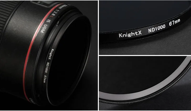 KnightX ND1000 фильтр объектива камеры для Canon eos sony Nikon 50d d600 60d 2000d 500d d5300 49 мм 52 мм 55 мм 58 мм 62 мм 67 мм 72 мм 77 мм