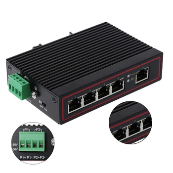 

5 Ports Ethernet Desktop Network Switchs10M/100M RJ45 Port full duplex LAN Hub Network Laptop DIN Rail Type