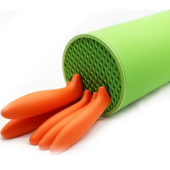 

2019 New Arrival Multi-functional Practical Kitchen Solid Color Knife Holder Durable Round Shape Plastic Knife Rest Safe