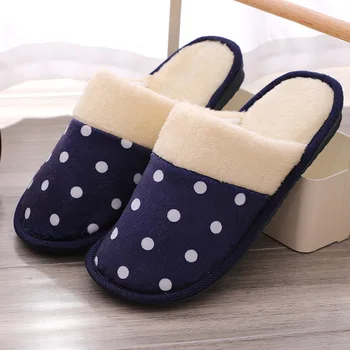 

Men Indoor Slippers Short Plush Spring Autumn Flat Shoes Men Home Bedroom Slides Striped Slip On Female House Floor Slides