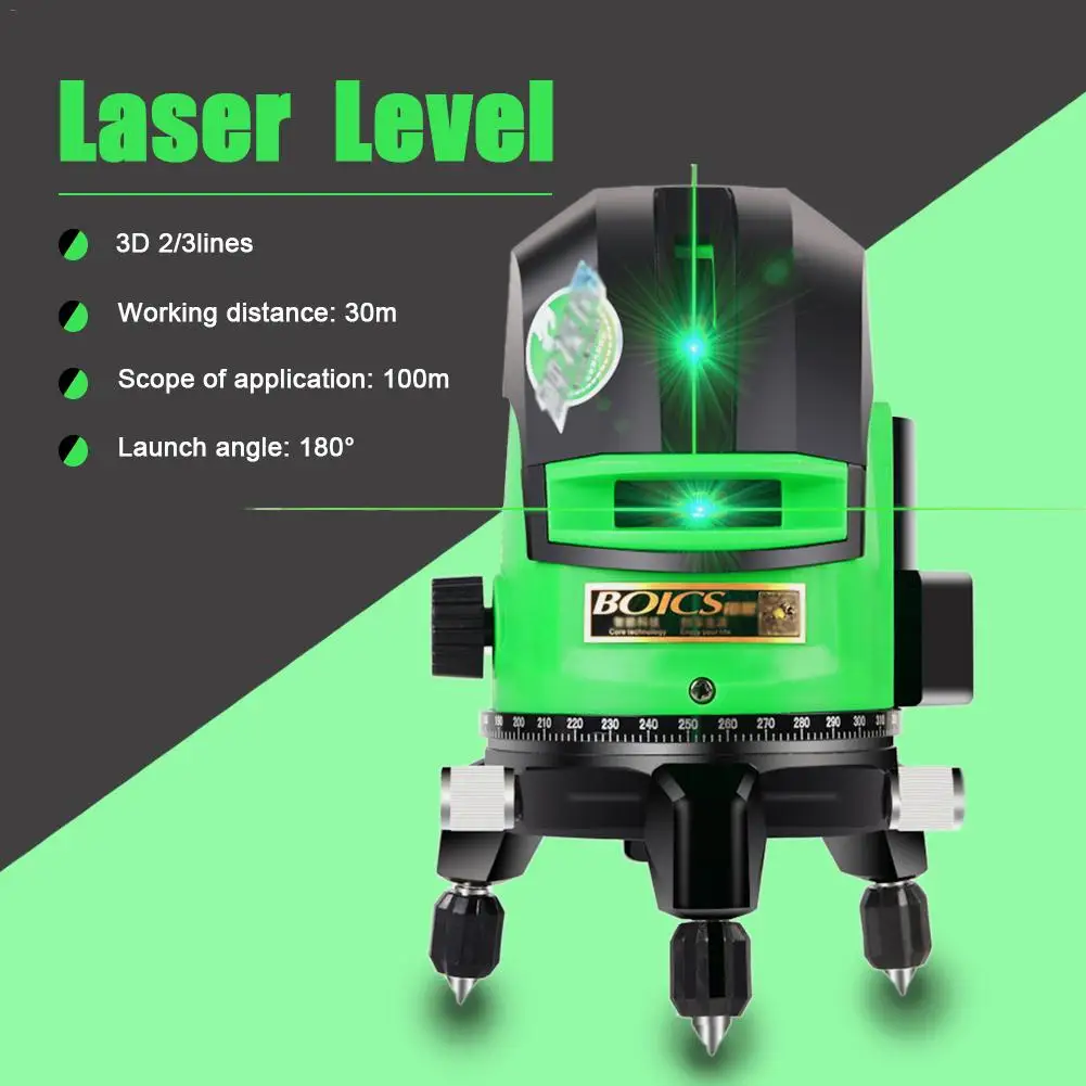 

Green Light Level Laser Infrared 2/3/5 Line 6 Point Light Level Water Meter Lithium Battery Level Line Meter