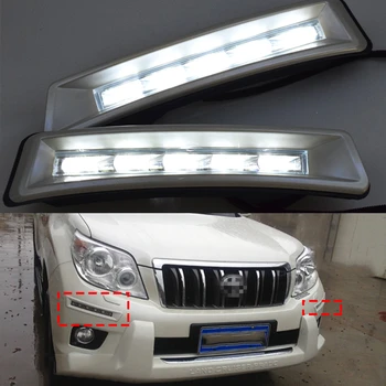 

ECAHAYAKU LED Daytime Running Light Day Light For To-yota Land Cruiser Prado FJ150 LC150 2010 2011 2012 2013 fog driving lamp