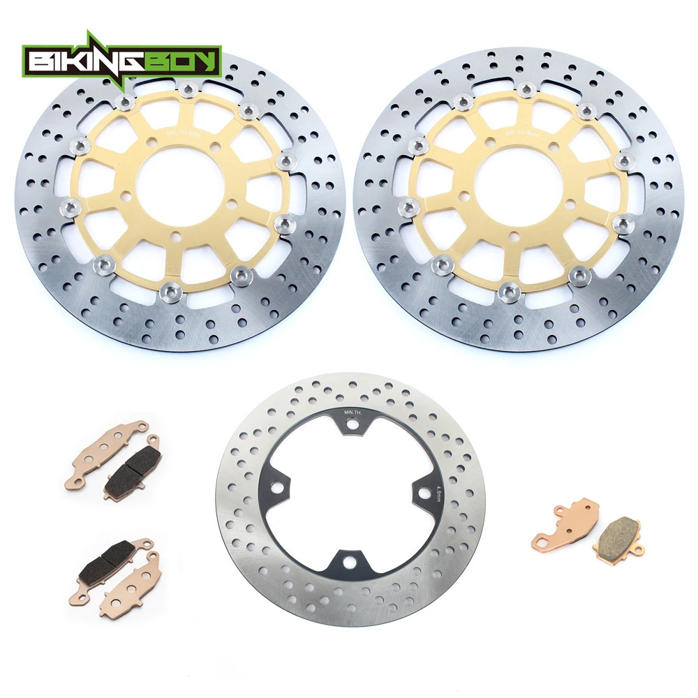 BIKINGBOY для KAWASAKI ER-6N ER-6F ER6N ER6F 2006 07 08 09, 10, 11, 12, 13 лет, спереди и сзади тормозные диски роторы колодки