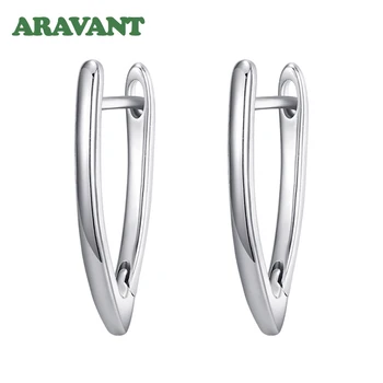 

100% 925 Sterling Silver 30MM Hoop Earring For Women Fashion Wedding Jewelry