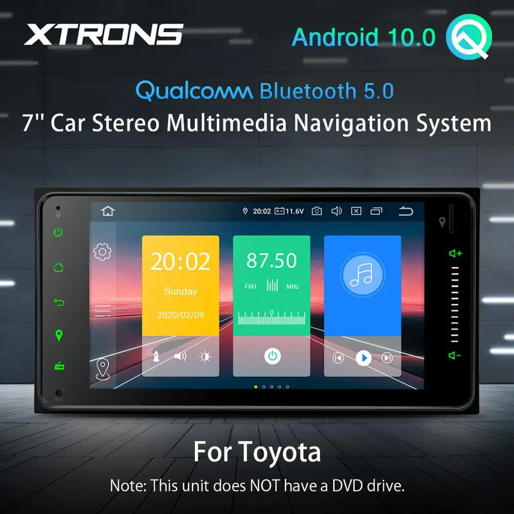 XTRONS Android 10 0 Qualcomm Bluetooth 5 Автомобильный мультимедийный стерео плеер для Toyota RAV4 Corolla