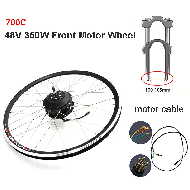 700C 350W Front 48 В 350 Вт 500 Вт Электрический велосипед концентратор мотор колеса передний задний мотор Moto Eletrica EBike Бесщеточный шестерни Bicicleta Eletrica мотоцикл - Цвет: 700C 350W Front