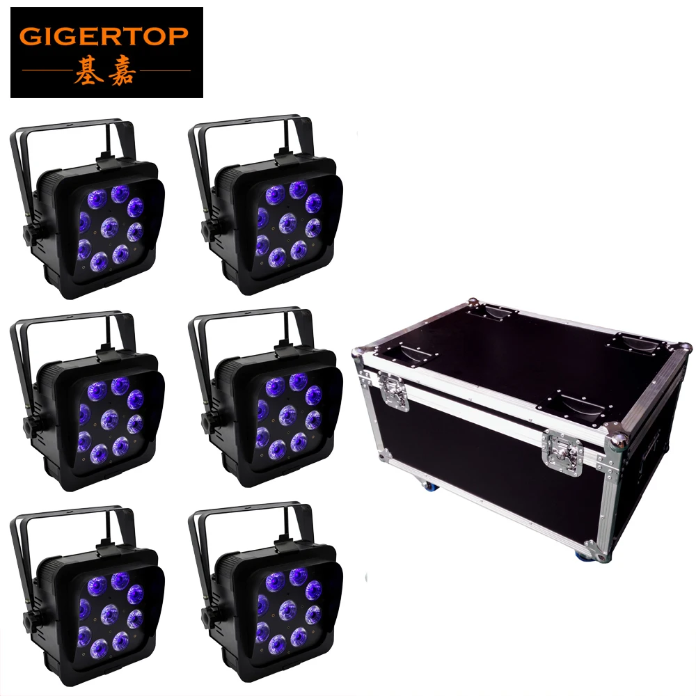 Tiptop сценический прожектор TP-G3049-6IN1 9x18 Вт Barndoor батарея беспроводной светодиод Par свет DMX512 профессиональное сценическое освещение 6/10 канал
