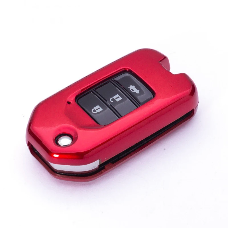 

Colorful New ABS Car Key Case Fob Pocket Cover For Honda Civic CR-V HR-V Accord Jade Crider Odyssey 2015-2018 Auto Accessories