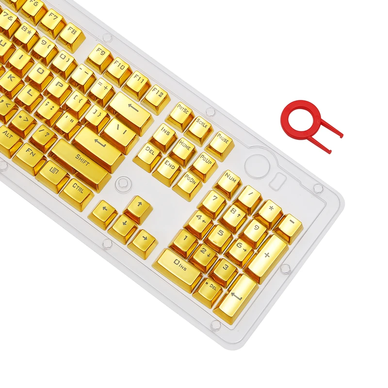 Redragon Keycaps 104 Duplo Tiro Retroiluminado Galvaniza Pudim Keycap Conjunto com Extrator para Faça Você Mesmo Cereja mx Rgb Teclado Mecânico - Imagem 5
