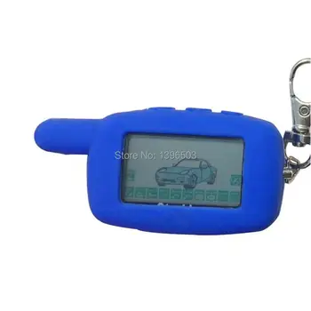 

2-way A9 LCD Remote Control Keychain + Silicone Case for Russian Two Way Car Alarm Starline A9 KGB FX-5 FX5 FX 5 Jaguar EZ-beta