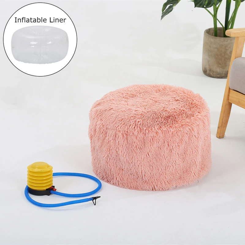 Cover and Liner 1 Креативная надувная подушка для ног, мягкая плюшевая зимняя Уютная домашняя декоративная подушка для ног, подушка для дивана, многофункциональная дорожная подушка для ног - Цвет: Cover and Liner 1