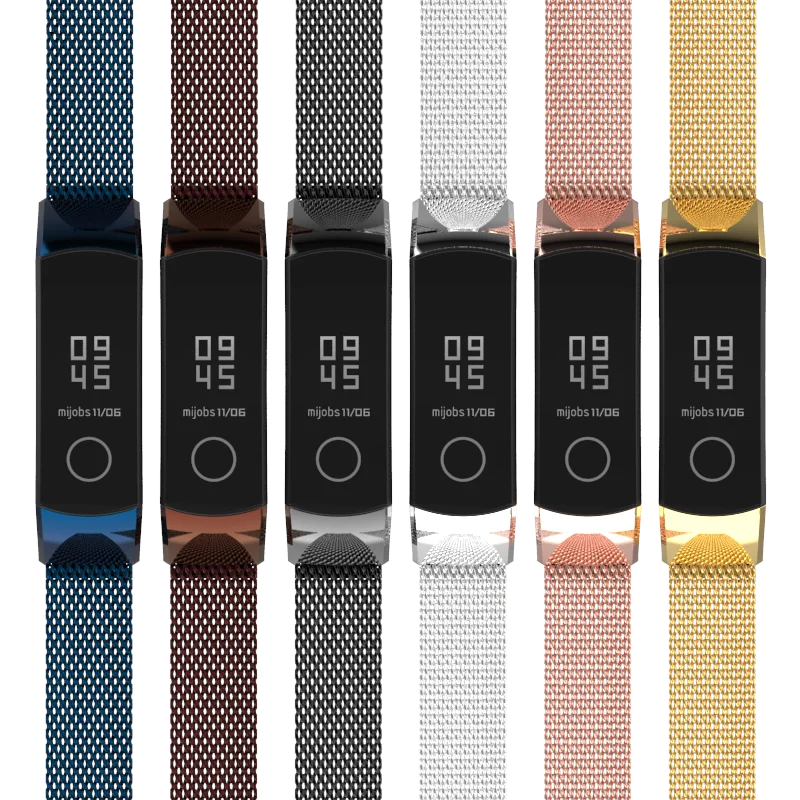 Honor band 4 ремешок для huawei Honor Band 4 аксессуары для умных часов Миланский Металлический Стальной браслет сменный ремешок 5 ремешок