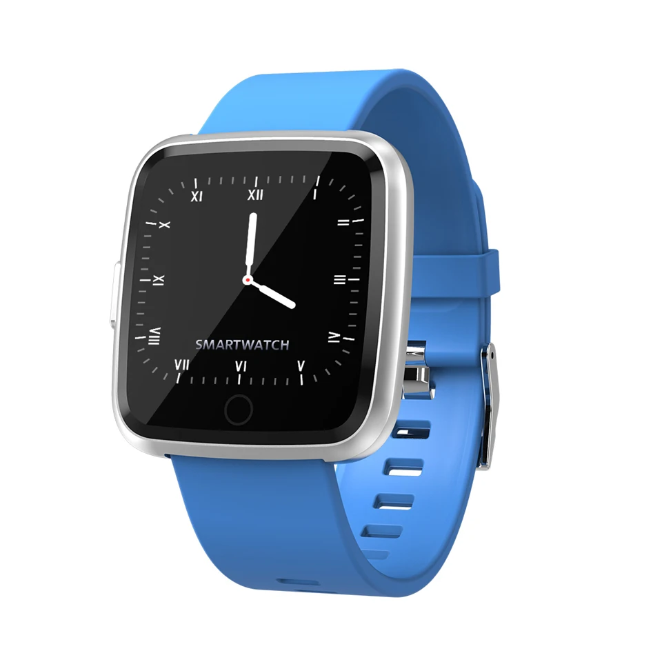 Blue Y7 Смарт-часы, браслет, водонепроницаемый трекер, часы, пульсометр, монитор артериального давления, умные часы, спортивный фитнес-браслет для женщин и мужчин - Цвет: Blue