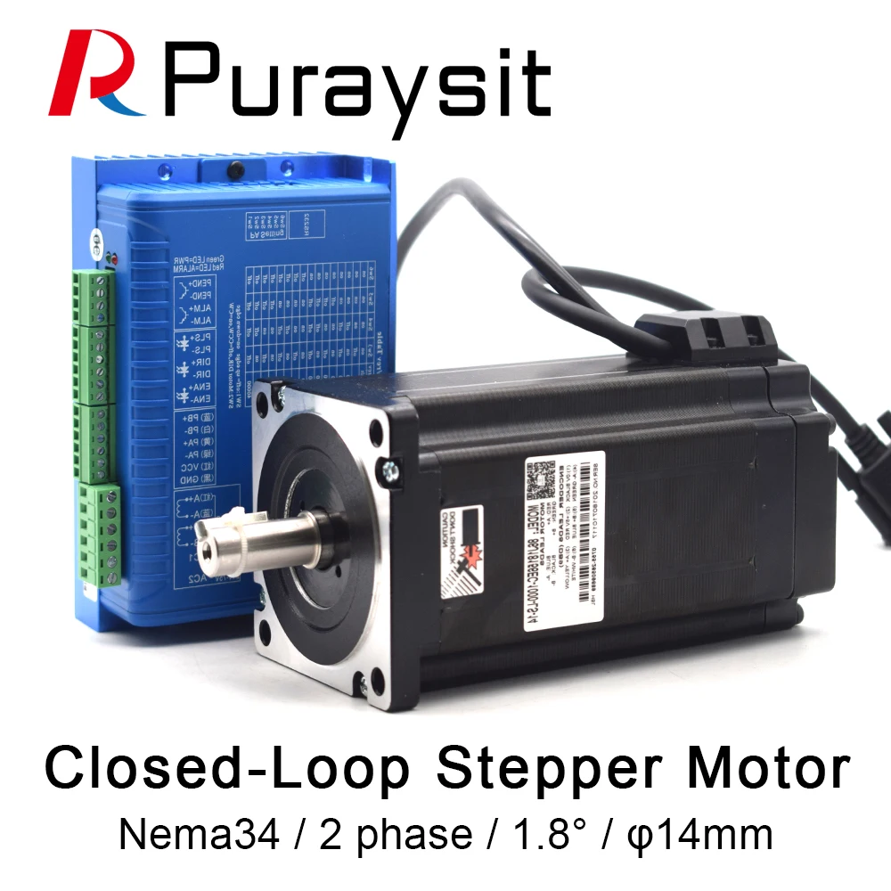Hybrid NEMA34 12Nm Closed Loop Step Motor Driver Kit 2HSS86H+86J18156EC-1000 servo driver motor Integrated Servo |