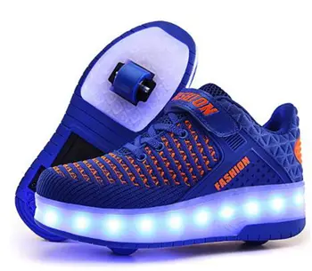 

Kids Shoes LED Lights Children Roller Skate Sneakers Wheels glowing Led Light Up for Boys Girls