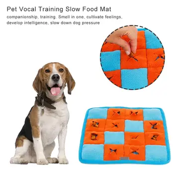 

Pet Dog Sniffing Mat Dogs Toys Small Squares Sniffing Pad Vocal Training Smelling Slow Food Mats Pet Stress Puzzle Sniffing Mat