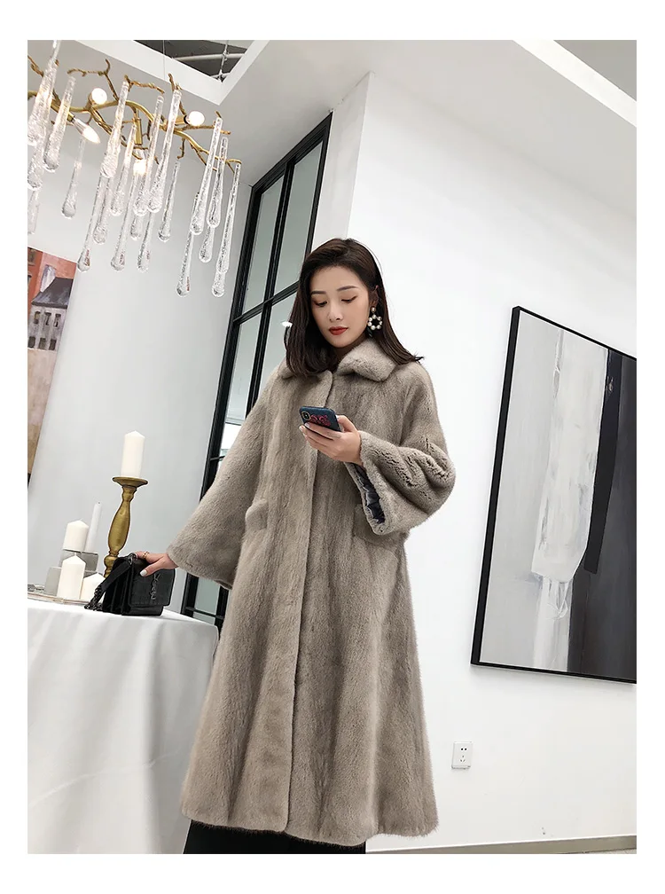 mink coat real natural fur coat long coat women coat winter coat real mink fur coat