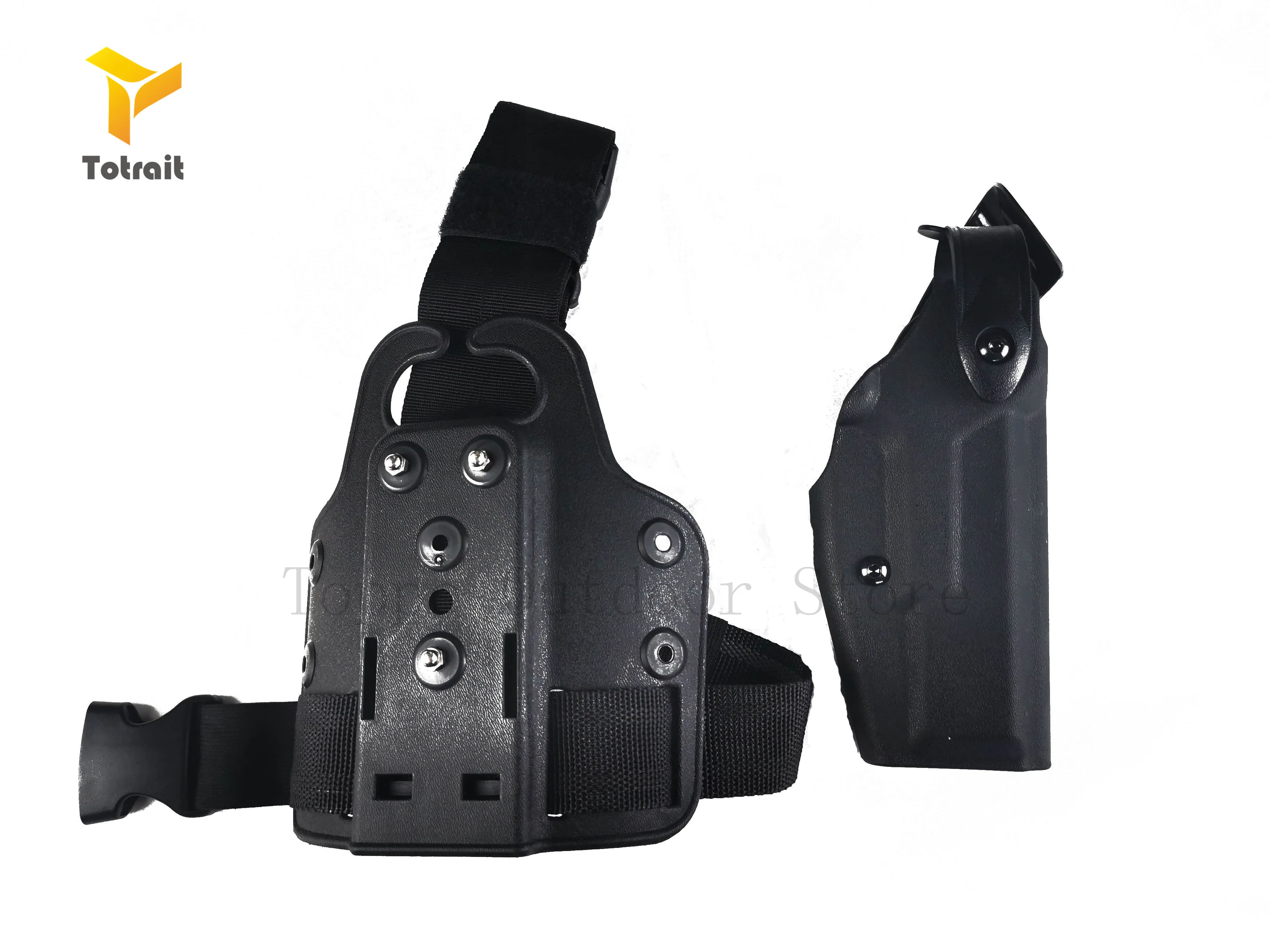 Black TOtrait тактическая кобура для пистолета Airsoft Safarilands кейс для переноски Glock17/19/22/23/31 вспышка светильник подшипник поясной Кобурой - Цвет: Black