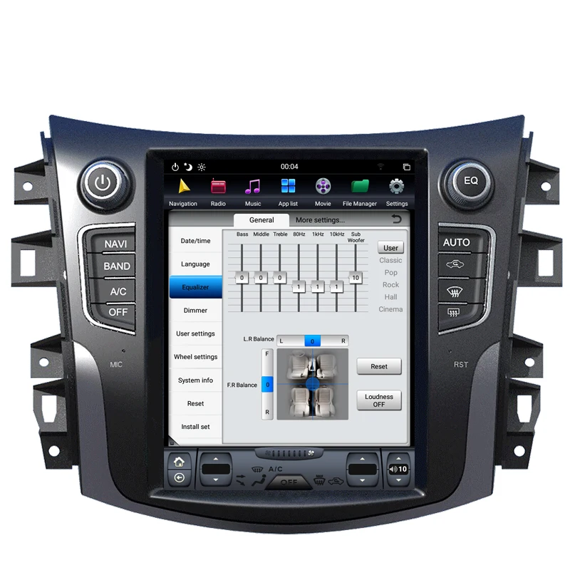 Top NAVITOPIA 10.4inch 4G+64GB Tesla Style Vertical Screen Android 8.1 Car DVD GPS Navigation for Nissan Terra Navara/NP300 3
