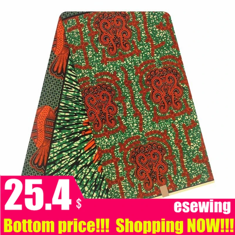 Настоящий воск высокое качество голландский воск африканская вощеная ткань принтом Анкара голландский воск Лидер продаж дизайн для женщин платье