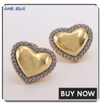 wholesale kundan jewellery online MHS.SUN new arrival women heart pendant necklace gold color stud earrings copper jewelry for valentine's day 1pc high quality costume jewelry sets