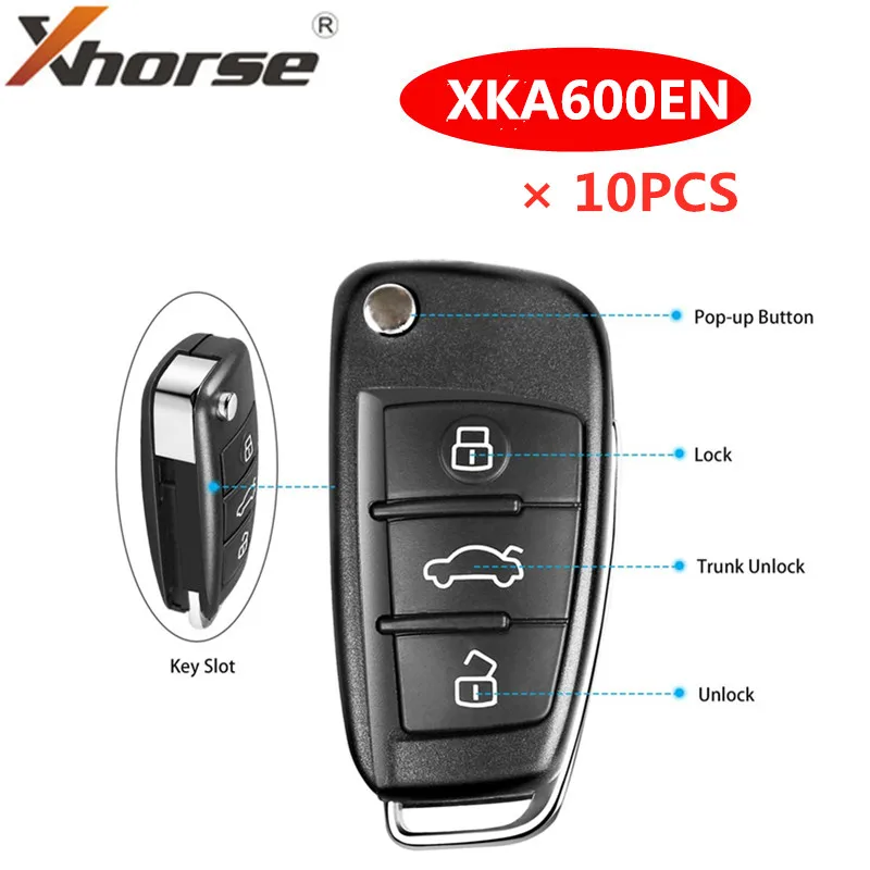 Универсальный пульт дистанционного управления XHORSE VVDI2 для Audi A6L Q7 3 кнопки 10
