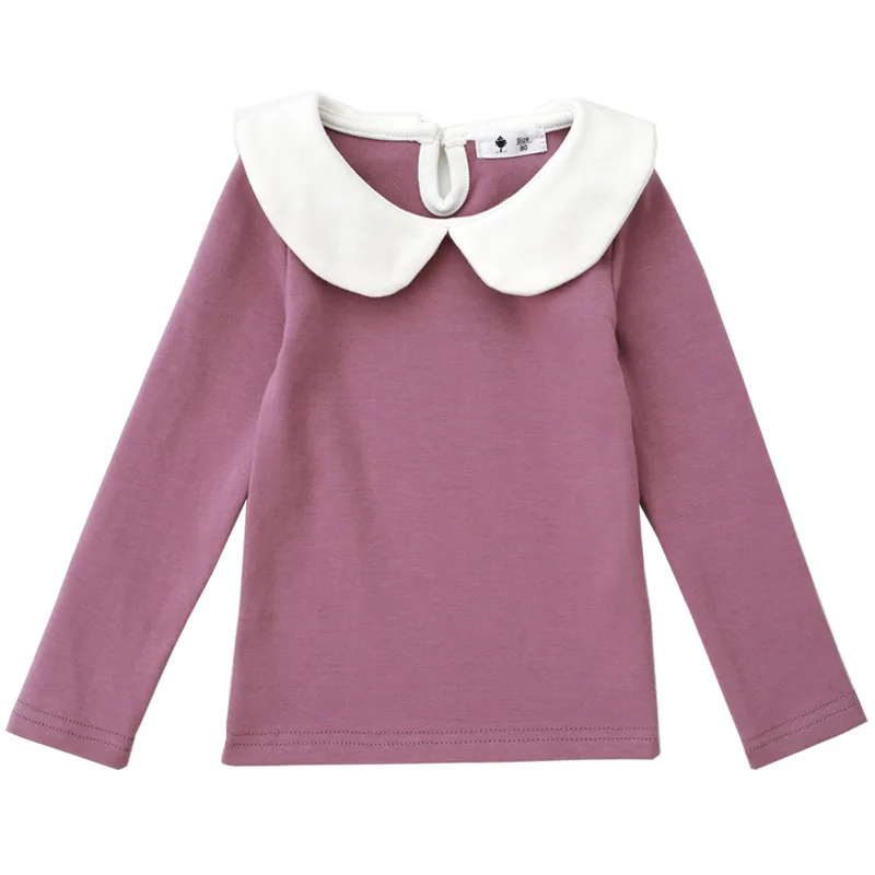 Детская одежда для малышей; топы; блузка с длинными рукавами; теплая Высококачественная блузка; Повседневная хлопковая одежда для маленьких девочек; сезон осень-зима; От 2 до 9 лет