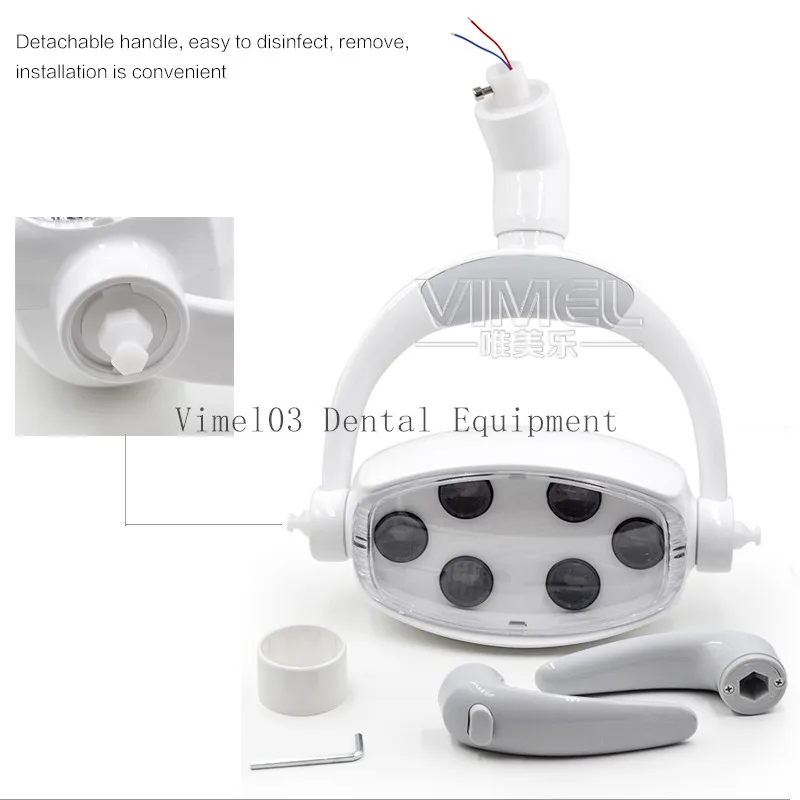 Стоматологический операционный 6 ламповый светодиодный светильник для полости рта, индукционный светильник для стоматологического кресла