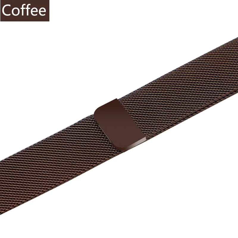 14 Coffee Миланская Петля Браслет ремешок для Iwatch 4 5 40 мм 44 мм браслет из нержавеющей стали ремешок для Apple Watch серии 1 2 3 полосы 42 мм 38 мм - Цвет ремешка: 14 Coffee