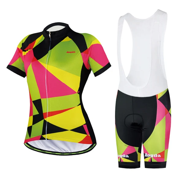 AGODA Summer Cycling Jersey Set Short Sleeve Women Mountain Bike Clothing Breathable Cycling Wear Pro Team Bicycle Clothes 4 set