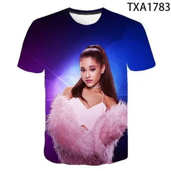 

New Ariana Grande Summer Men Women Children Casual Short Sleeve 3D Printed T Shirt Fashion Streetwear Boy Girl Kids Tops Tee