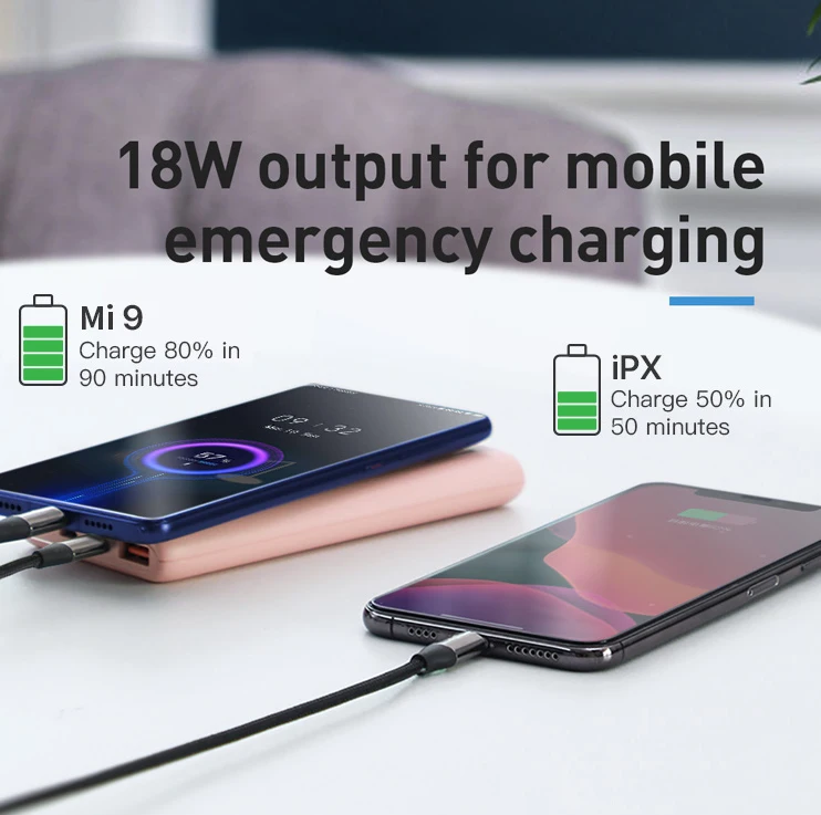 Baseus power Bank 10000 мАч Быстрая зарядка 3,0 USB PD Быстрая зарядка QC3.0 PD3.0 портативное Внешнее зарядное устройство для Xiaomi Mi 9