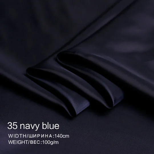 35Navy blue Bemberg cuprammonium 100%cotton materials smooth winter Cloth cashmere overcoat lining high quality clothes fabrics Freeshipping - Цвет: 35Navy blue