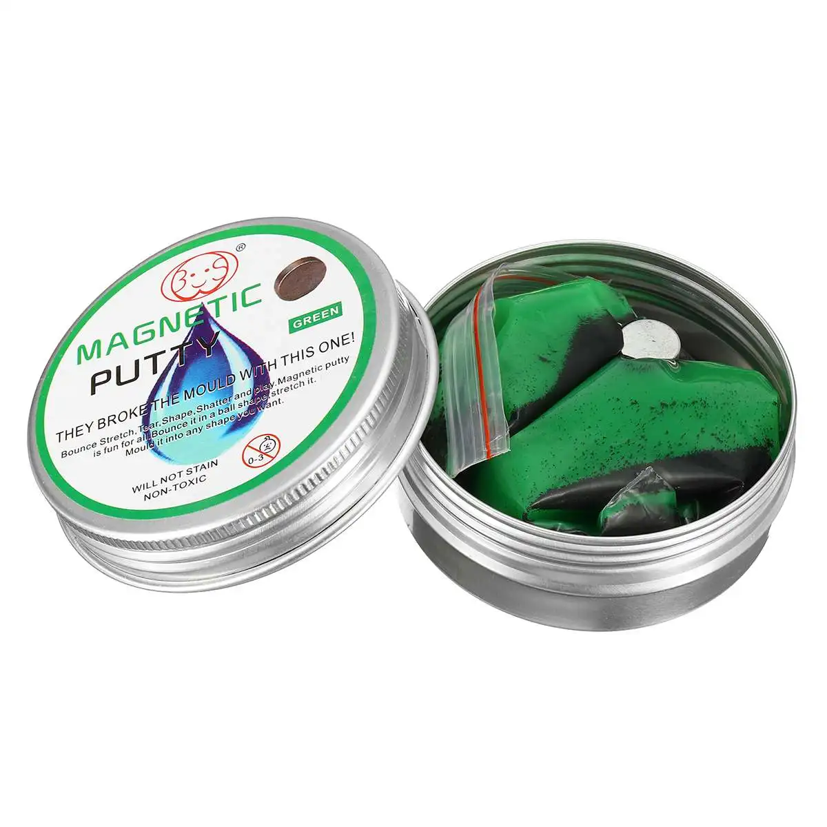 Green Creaty DIY магнитная слизистая полимерная умная глина резиновый магнит Пластилин грязевая ручная шпатлевка игрушки Doh детский подарок - Цвет: Green
