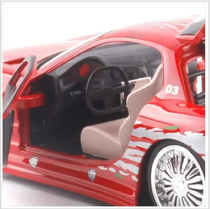 1:24 Mazda RX7 модель автомобиля из сплава, высокая имитация ралли гоночный спортивный автомобиль игрушка, скользящая функция модель автомобиля