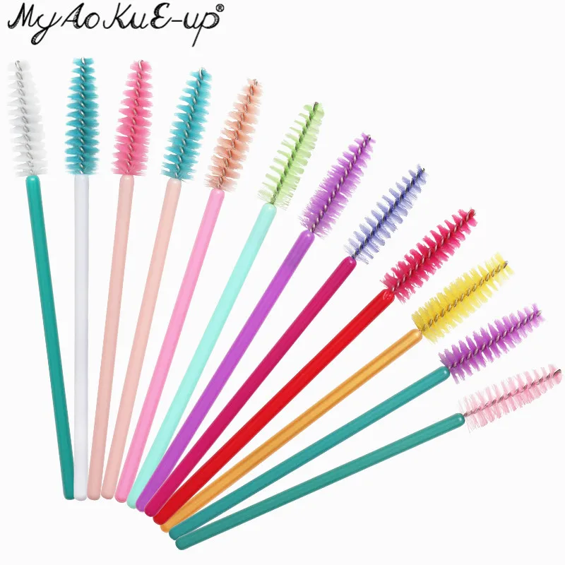 50 шт. Новое поступление щетка для ресниц Мягкая головка аппликатора тушь палочка