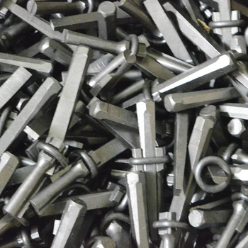 

10 Set Rock With Feather Shims Plug Wedge Steel Concrete Manual Easy Apply Marble Granite Durable High Hardness Stone Splitter