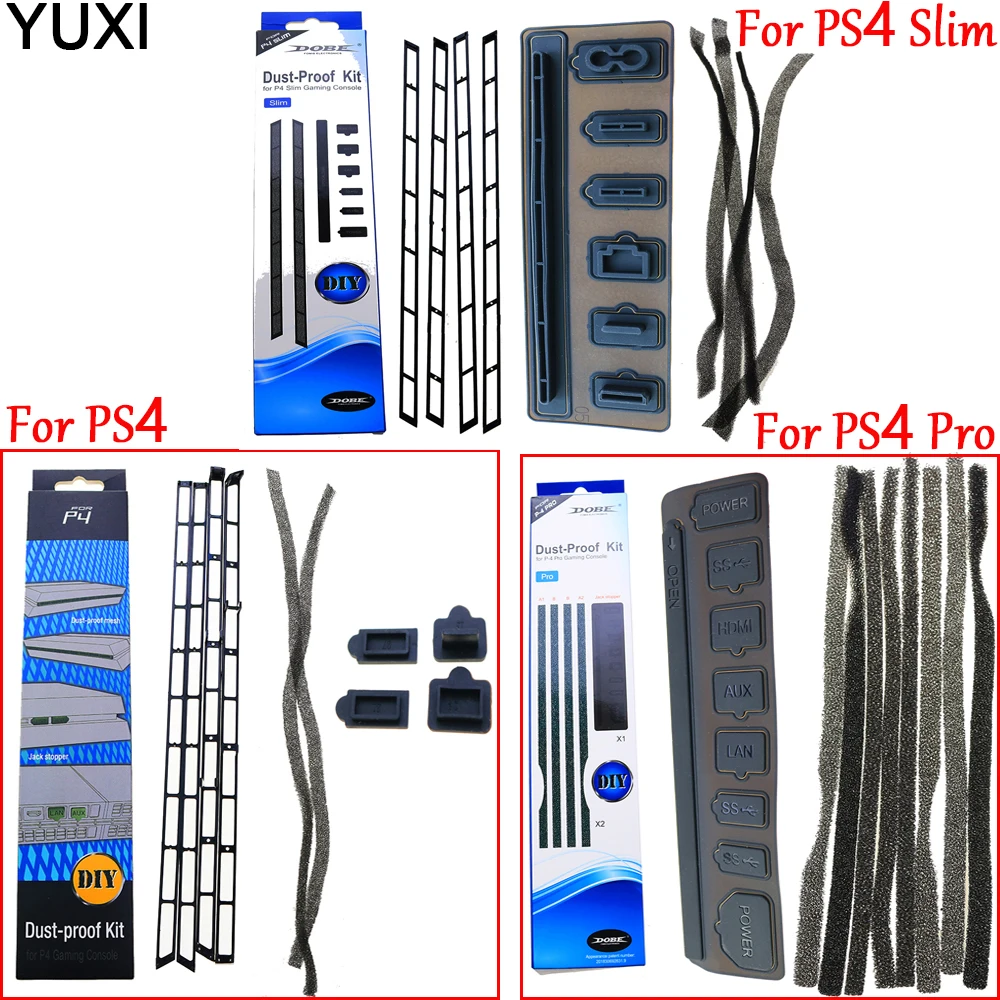 YUXI 1Set Dustproof Cover Filter Sponge Dust proof Kit For PS4 Pro Game