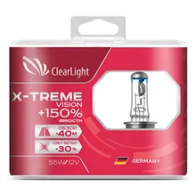 Лампа галогенная H1 X-treme Vision+150%, 2 шт