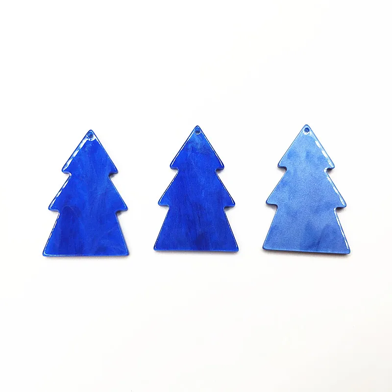 royal blue Новое поступление! 39x25 мм 100 шт акриловый шарм в форме елки для сережек, аксессуары, детали для серег, изготовление ювелирных изделий своими руками - Цвет: royal blue