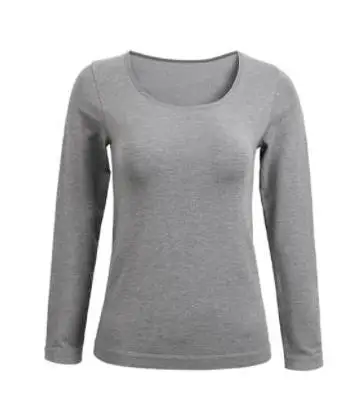 Xiaomi woman Cottonsmith цельный тканый теплый костюм облегающая одежда удобное осеннее зимнее термобелье - Цвет: gray top