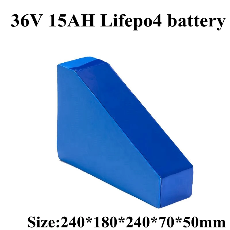 Треугольник Lifepo4 аккумулятор 36 В 15Ah 14Ah Встроенный BMS для 750 Вт 1000 Вт Электрический велосипедный скутер инвалидная коляска банк+ зарядное устройство