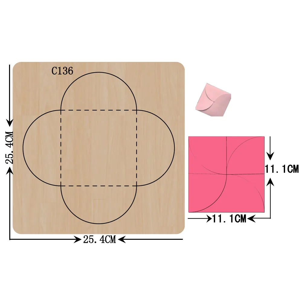 Конверт, карты деревянные штампы Скрапбукинг C-136 режущие штампы совместимы с большинством штамповочных машин