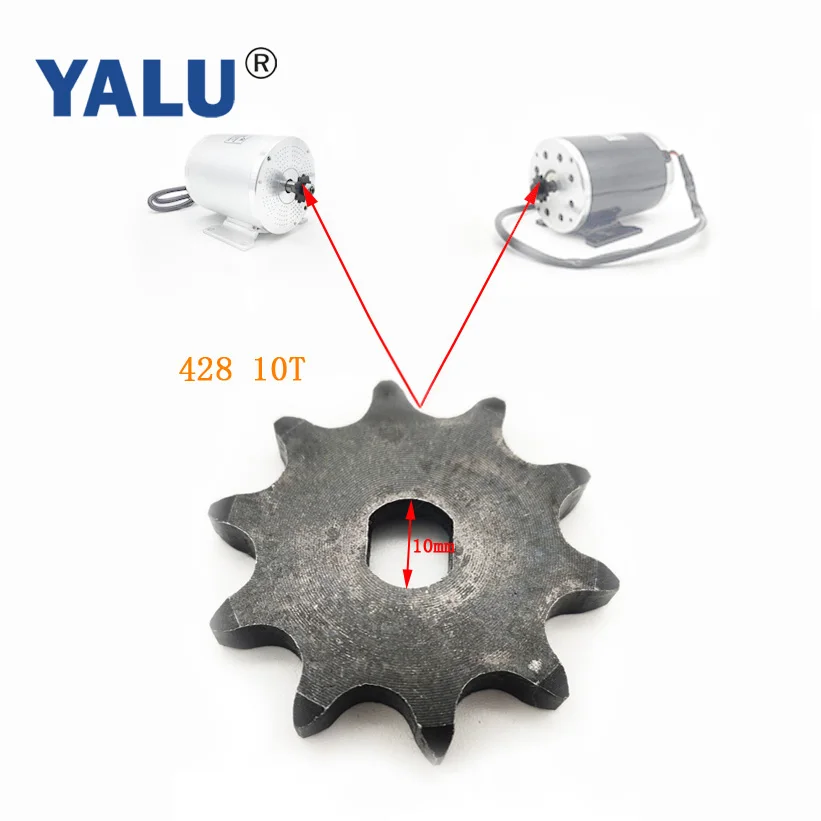 Ebike Engine Chain Pinion 10T Gear for MY1020 Gokart Motor Electric